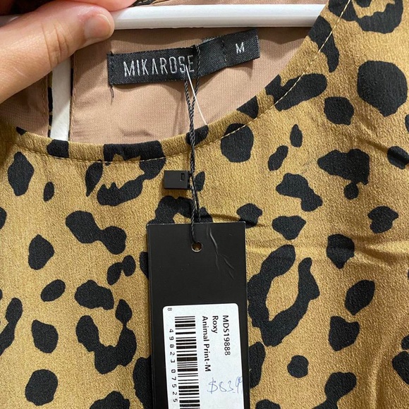 Tan animal print boho dress - Picture 4 of 5